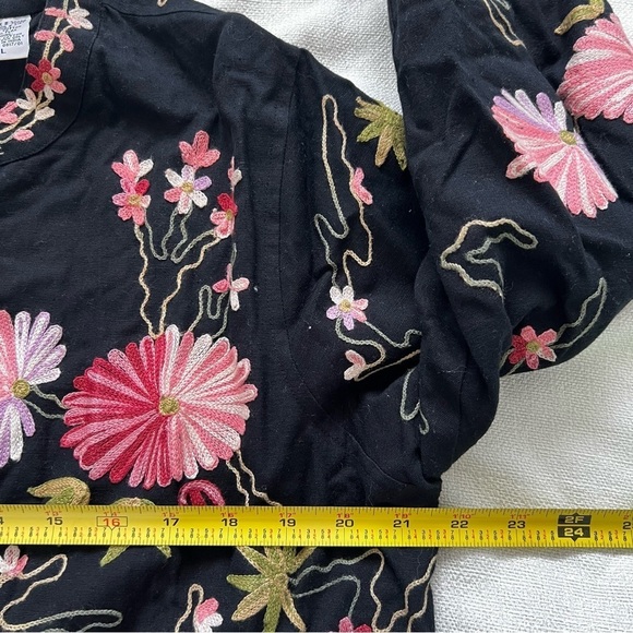 Bedford Faire Floral Embroidered Jacket Size Large - Picture 6 of 8